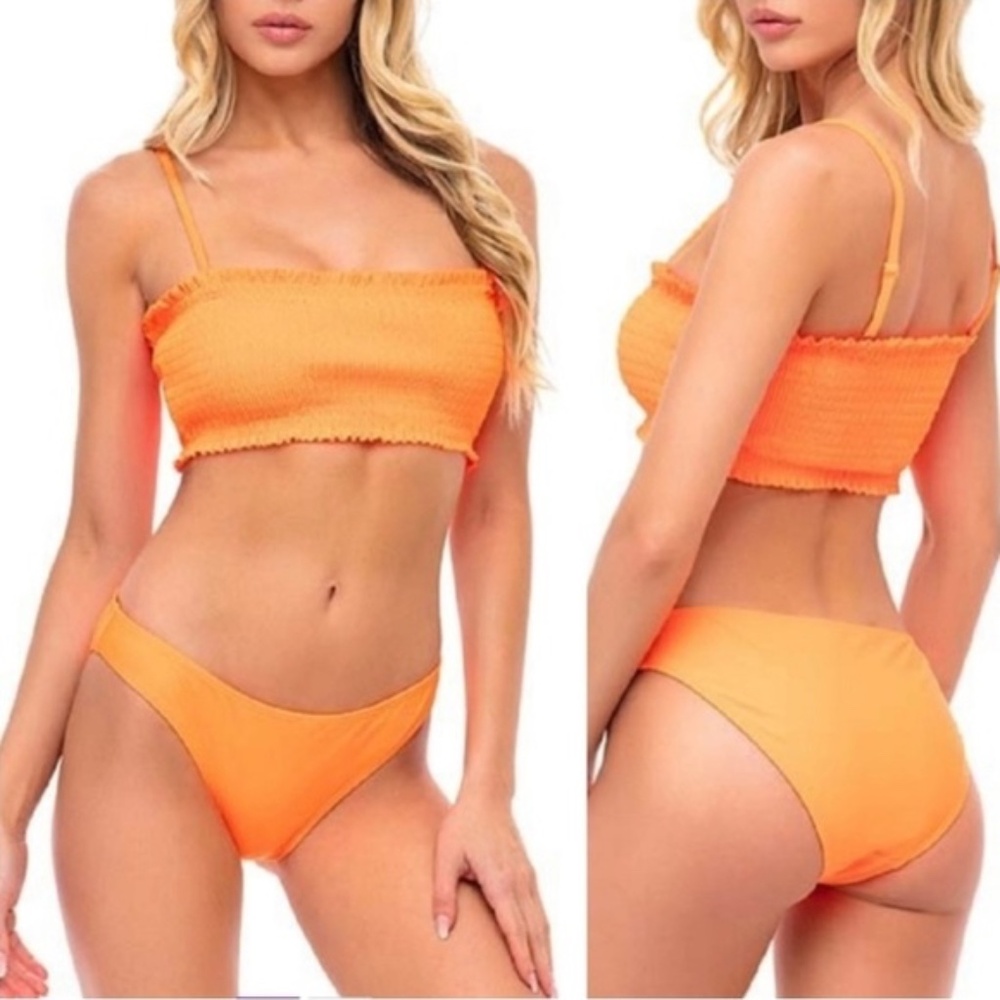 Neon orange bikini - Picture 1 of 7